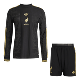Mexico Third Away Soccer Jersey Kit Authentic 2025 (Jersey+Shorts) - Long Sleeve - Gold Cup
